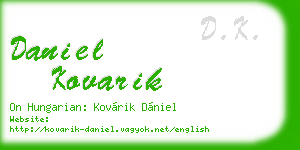daniel kovarik business card